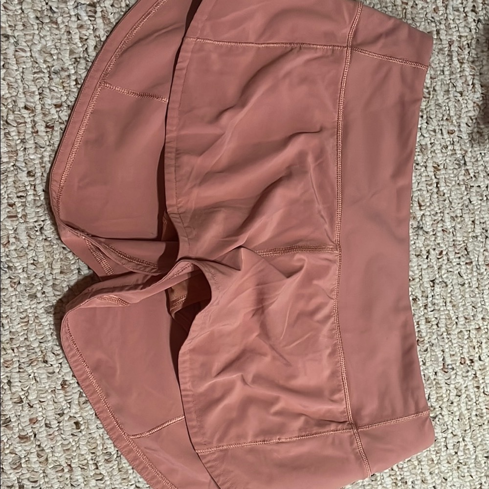 lululemon plush pink speed up 2.5 inch shorts
